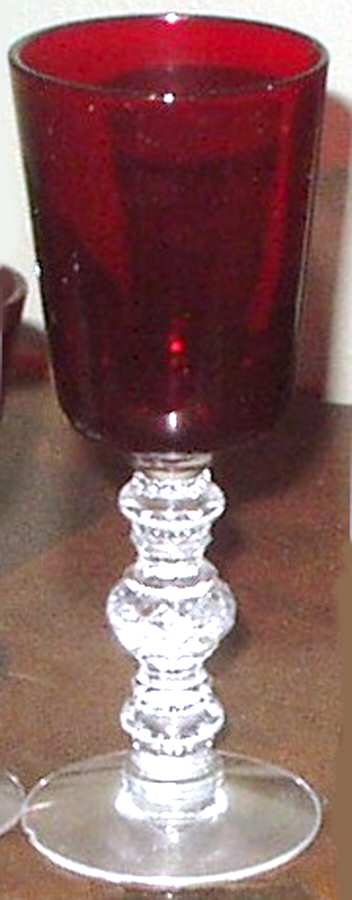 Granada Ruby Bowl Wine Glass by Duncan & Miller-1