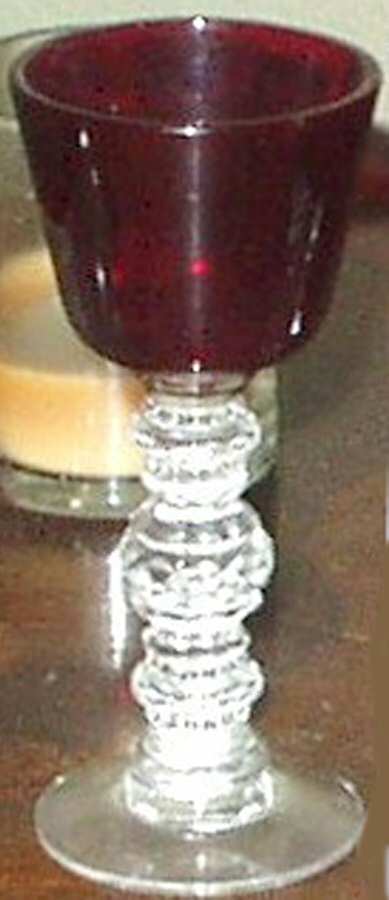 Granada Ruby Bowl Cordial Glass by Duncan & Miller-1