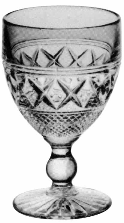 Hilton Clear (Cut Foot) Water Goblet by Duncan & Miller-1