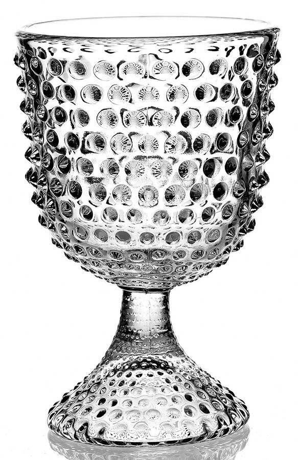Hobnail Clear (Pressed) Candy Jar No Lid by Duncan & Miller-1