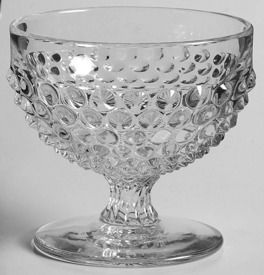 Hobnail Clear (Pressed) Low Sherbet by Duncan & Miller-1