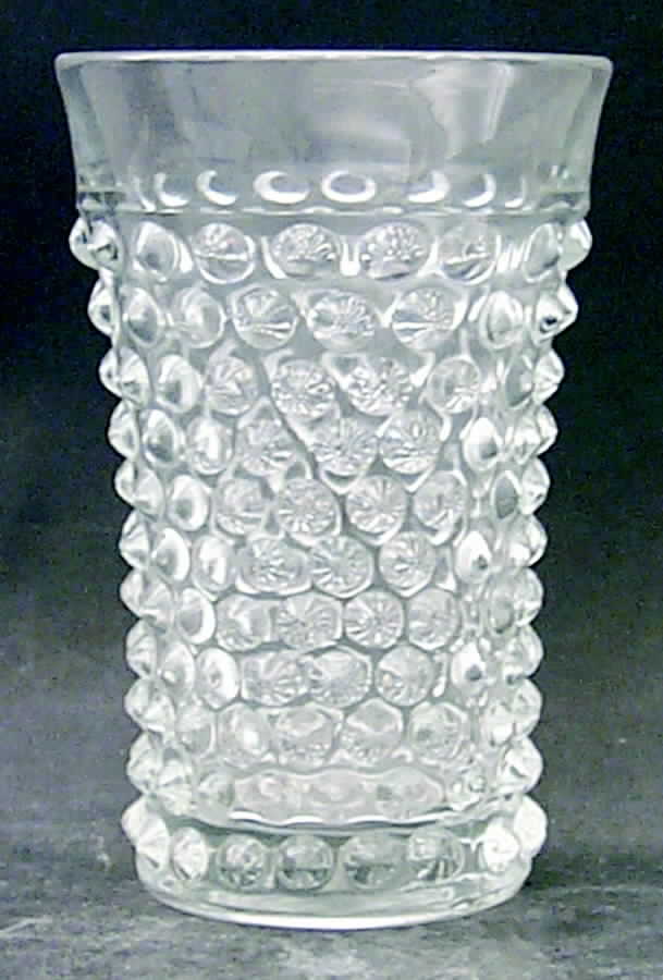 Hobnail Clear (Pressed) 10 Oz Flat Tumbler by Duncan & Miller-1