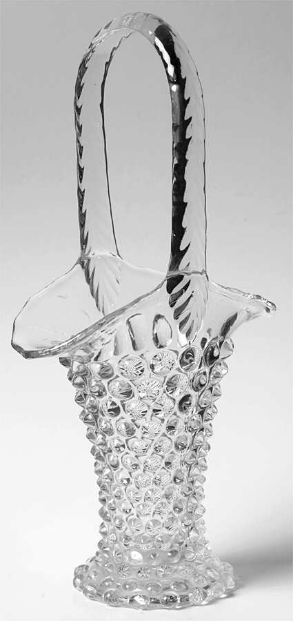 Hobnail Clear (Pressed) Basket by Duncan & Miller-1
