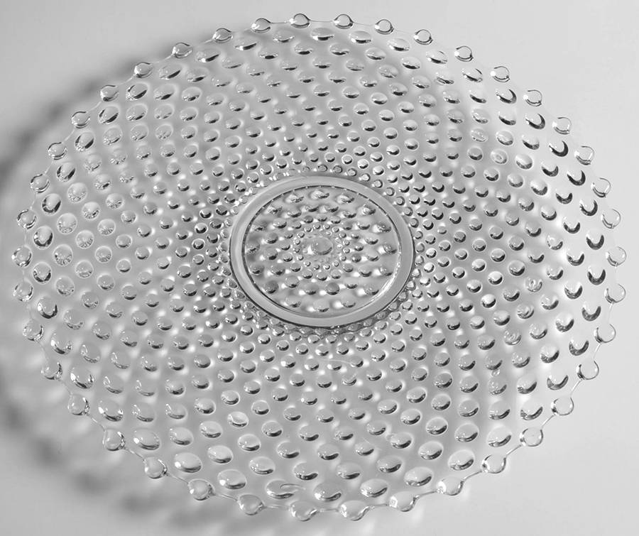 Hobnail Clear (Pressed) Small Torte Plate by Duncan & Miller-1