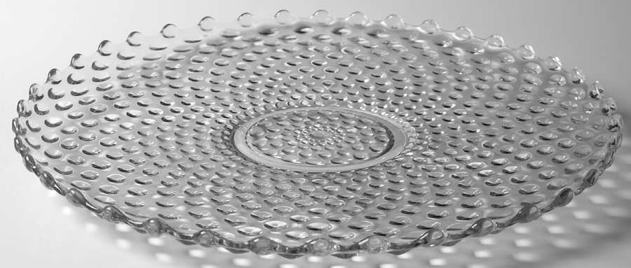 Hobnail Clear (Pressed) Punch Plate by Duncan & Miller-1