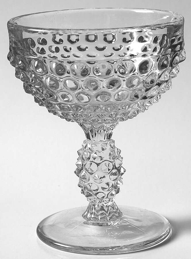 Hobnail Clear (Pressed) Champagne/Tall Sherbet by Duncan & Miller-1