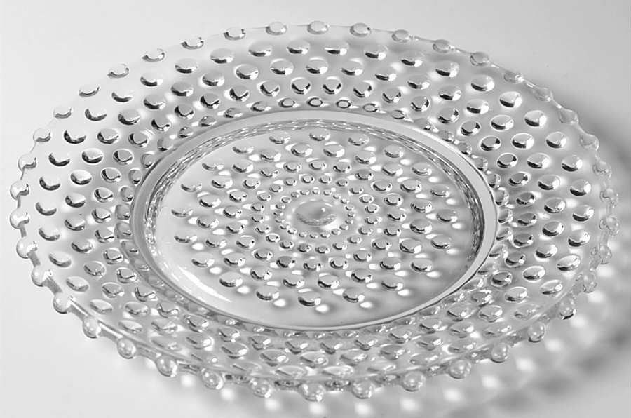 Hobnail Clear (Pressed) Luncheon Plate by Duncan & Miller-1