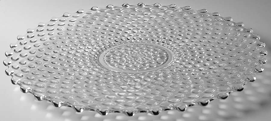Hobnail Clear (Pressed) 16" Torte Plate by Duncan & Miller-1