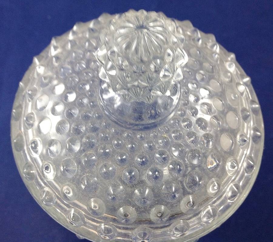 Hobnail Clear (Pressed) Lid for Candy Jar by Duncan & Miller-1