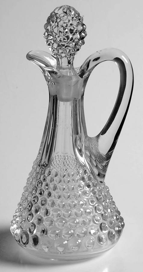 Hobnail Clear (Pressed) Cruet & Stopper by Duncan & Miller-1