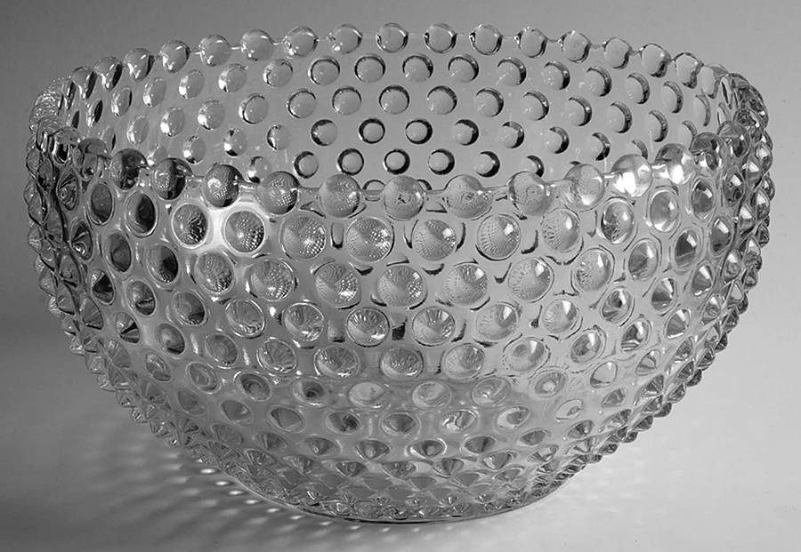 Hobnail Clear (Pressed) Punch Bowl by Duncan & Miller-1