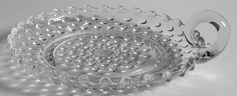Hobnail Clear (Pressed) Handled Mint Dish by Duncan & Miller-1