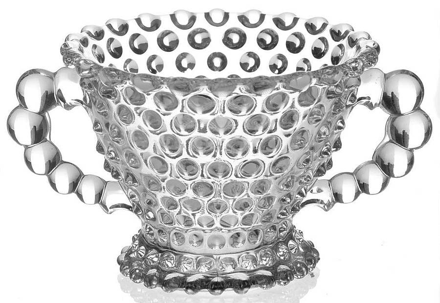 Hobnail Clear (Pressed) Mini Open Sugar by Duncan & Miller-1