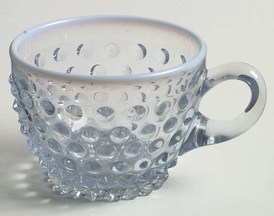 Hobnail Blue (Opalescent) Punch Cup by Duncan & Miller-1