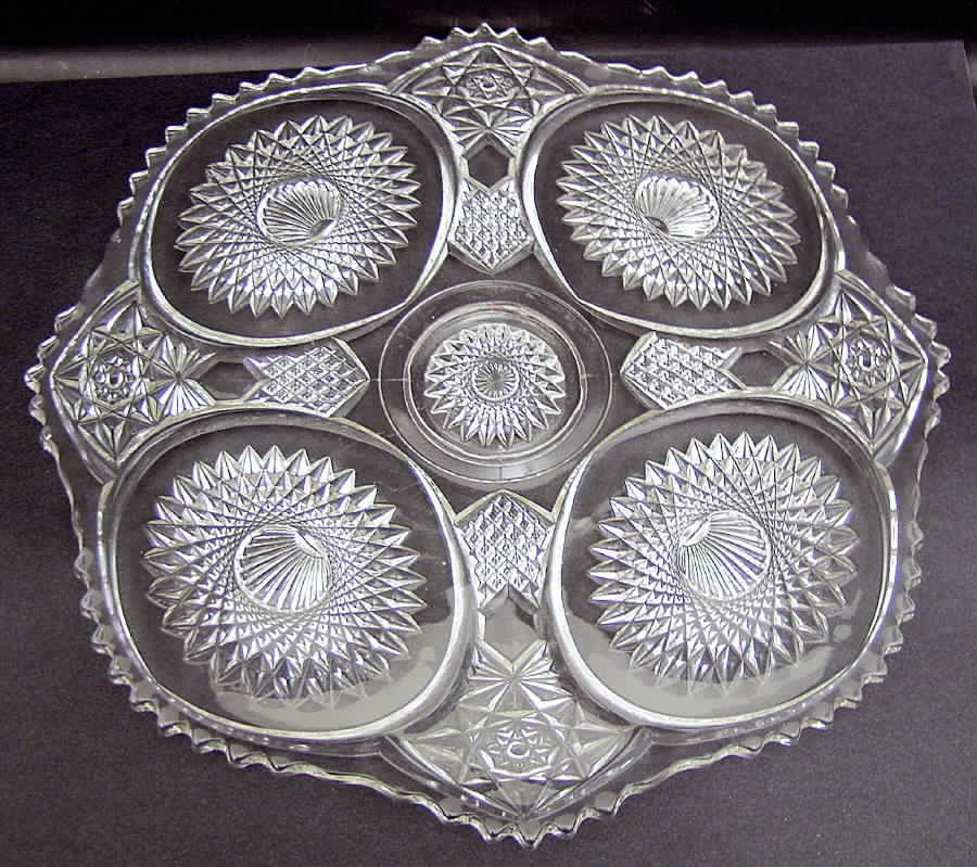 Homestead Clear 21" Torte Plate by Duncan & Miller-1
