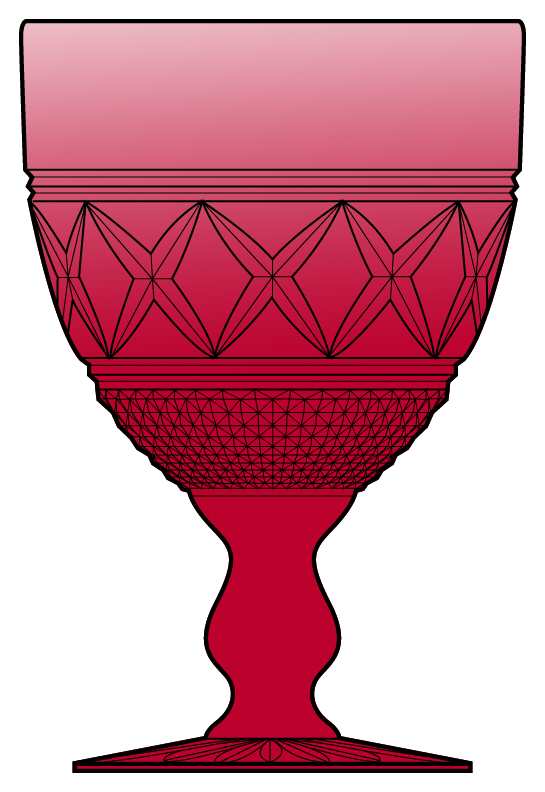 Kimberly Ruby (Stem 22, All Red) Water Goblet by Duncan & Miller-1