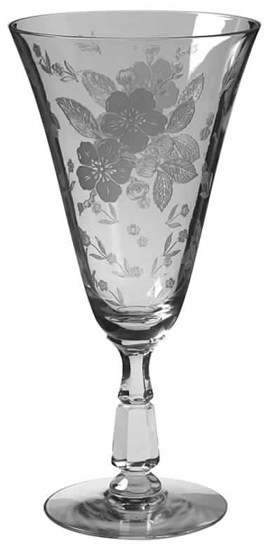 Language of Flowers Water Goblet by Duncan & Miller-1