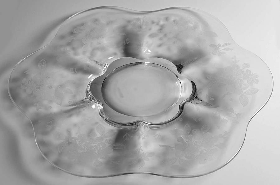 Language of Flowers Large Torte Plate by Duncan & Miller-1