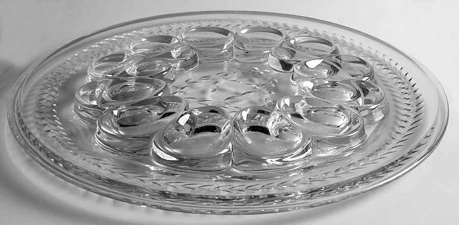 Laurel Wreath 12" 12 Egg, Round Egg & Relish Tray by Duncan & Miller-1