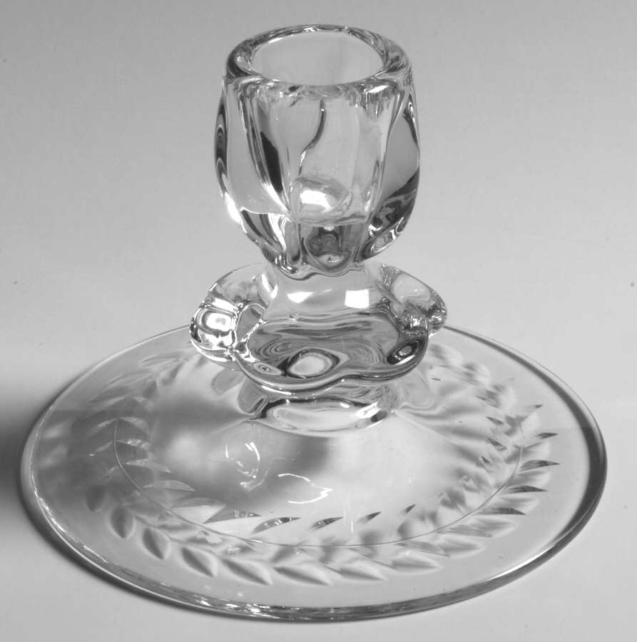 Laurel Wreath Single Light Candlestick by Duncan & Miller-1