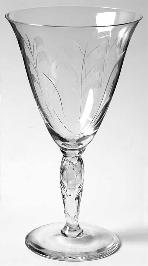 Lily of The Valley (Cut) Water Goblet by Duncan & Miller-1