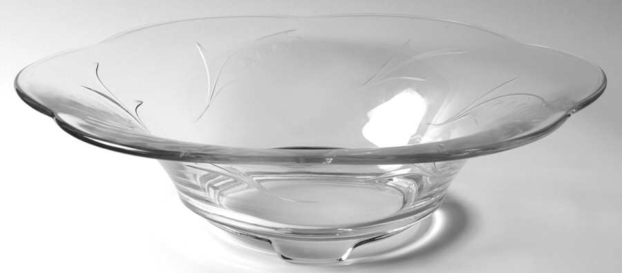 Lily of The Valley (Cut) 12" Flared Bowl by Duncan & Miller-1
