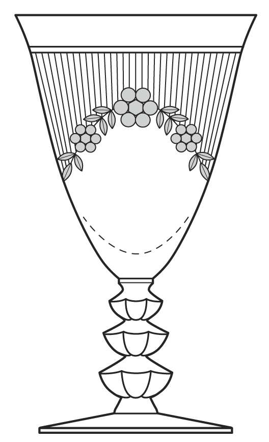 Lovelace Water Goblet by Duncan & Miller-1