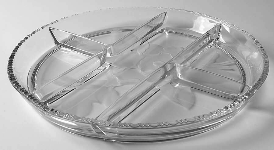 Magnolia 12" Round 5 Part Relish by Duncan & Miller-1