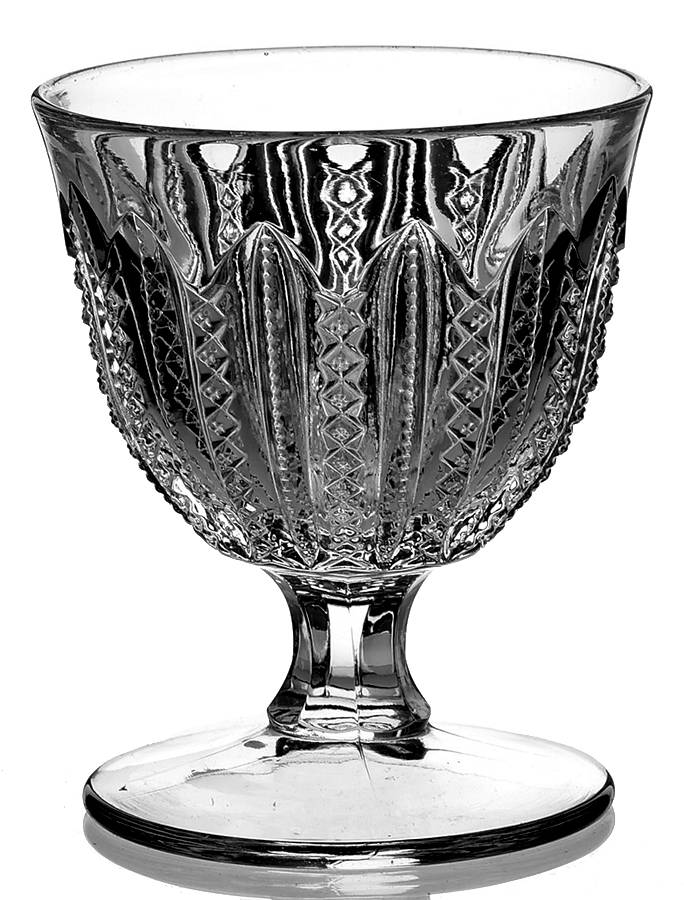 Mardi Gras Clear (Pressed) Cocktail Tumbler by Duncan & Miller-1