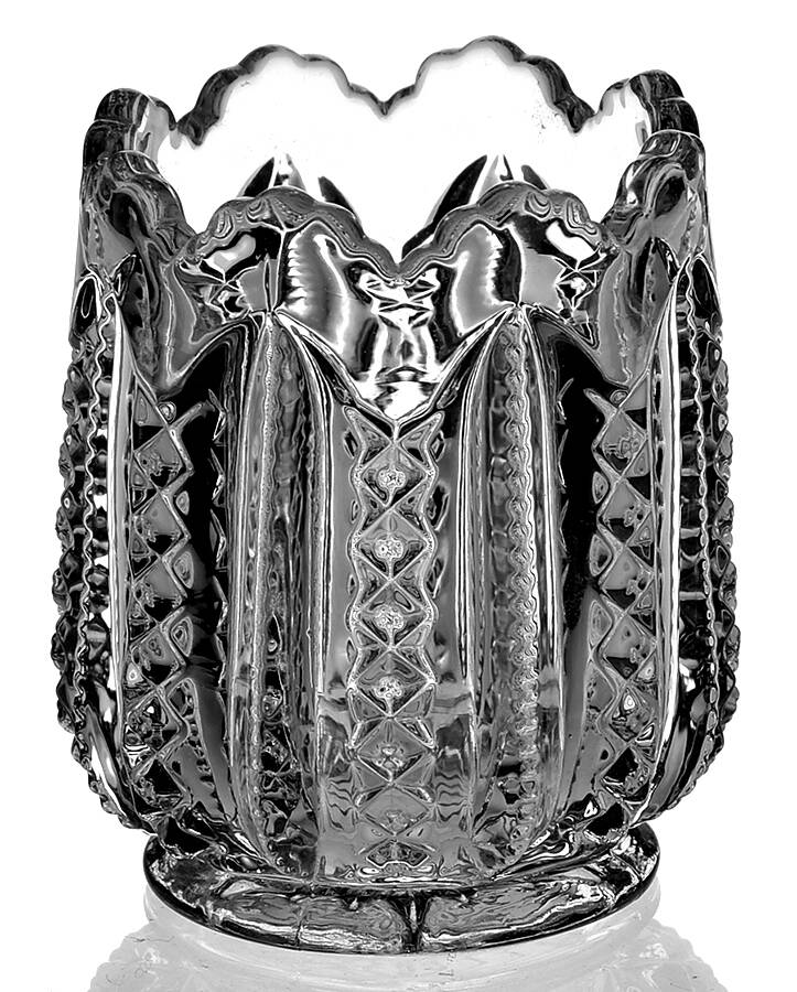 Mardi Gras Clear (Pressed) Toothpick Holder by Duncan & Miller-1
