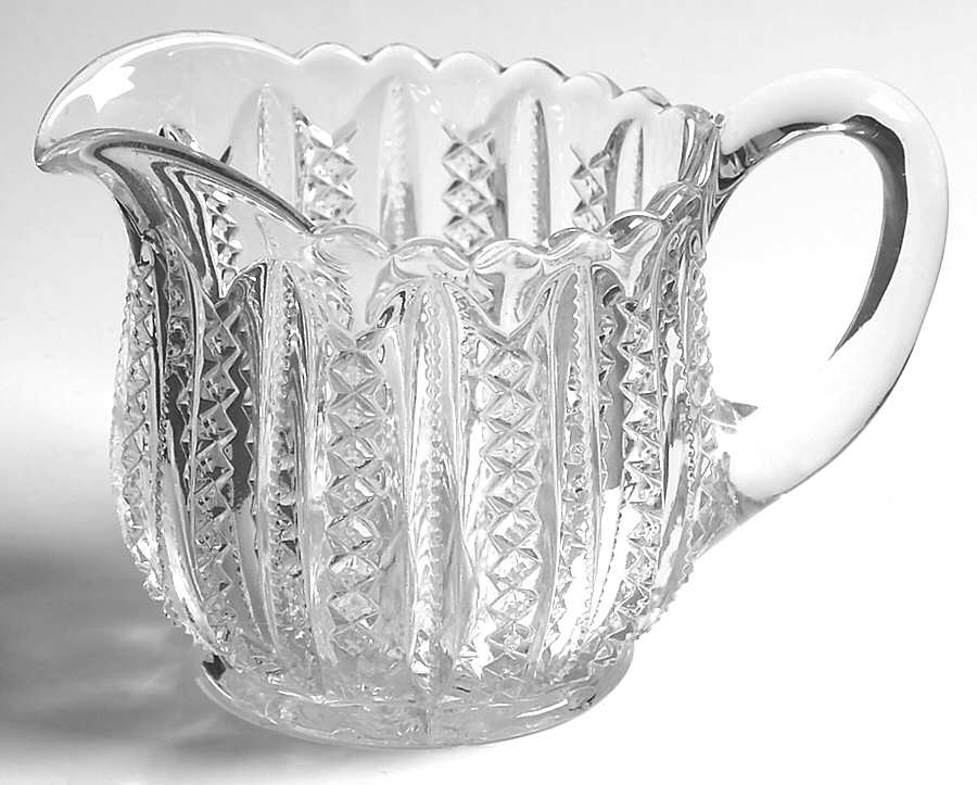 Mardi Gras Clear (Pressed) Creamer by Duncan & Miller-1