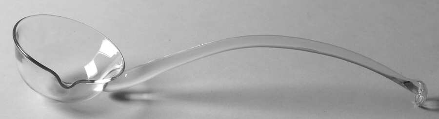 Mardi Gras Clear (Pressed) Punch Ladle by Duncan & Miller-1