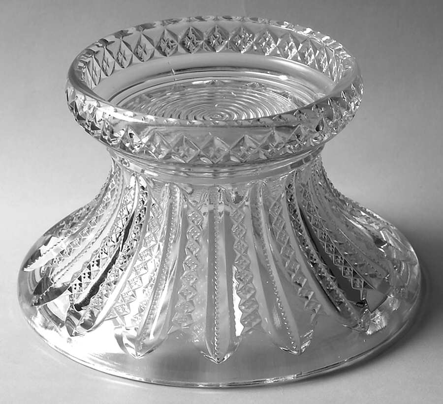 Mardi Gras Clear (Pressed) Punch Bowl Stand by Duncan & Miller-1
