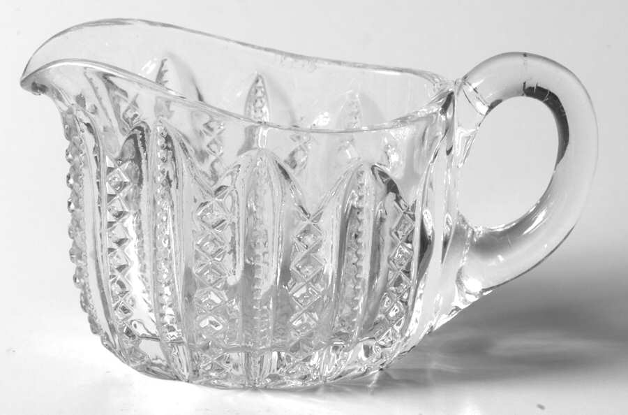 Mardi Gras Clear (Pressed) Mini Creamer by Duncan & Miller-1