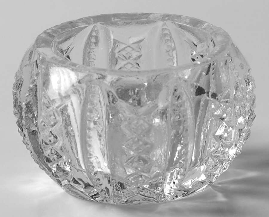 Mardi Gras Clear (Pressed) Individual Salt Dip by Duncan & Miller-1