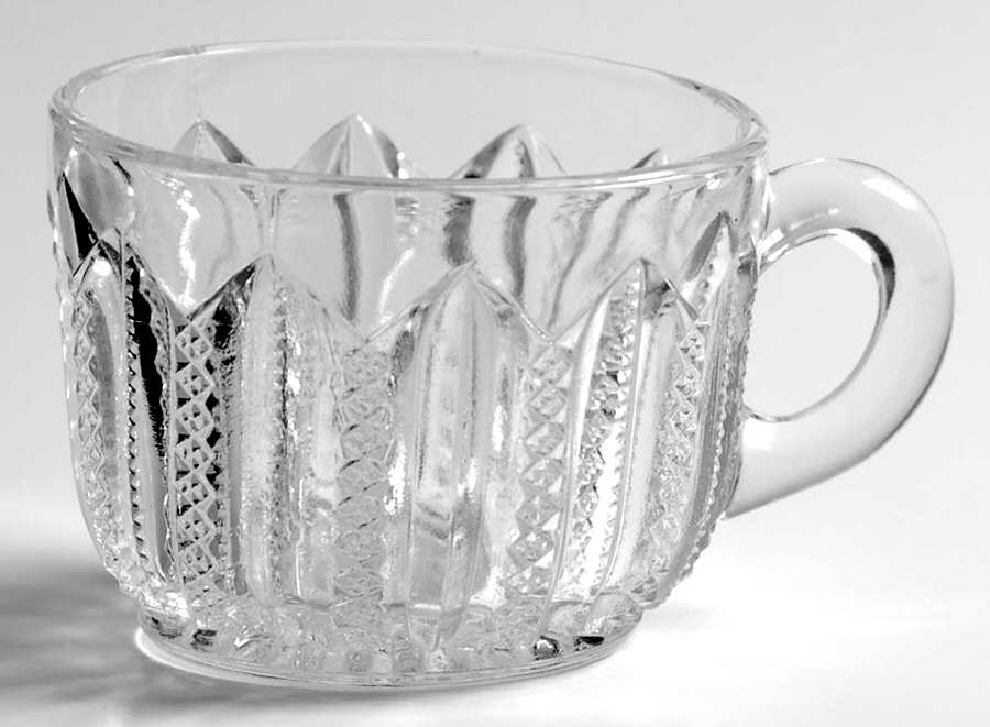 Mardi Gras Clear (Pressed) Punch Cup by Duncan & Miller-1