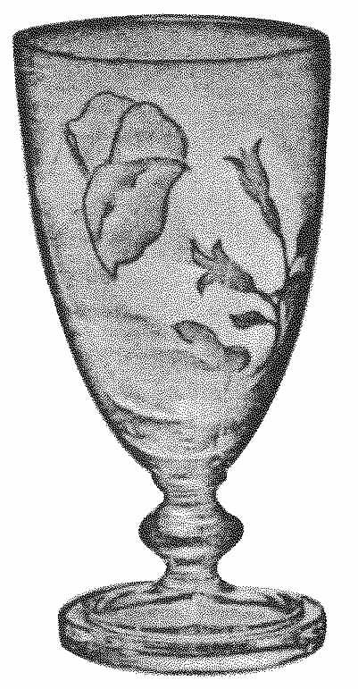 Morning Glory Water Goblet by Duncan & Miller-1