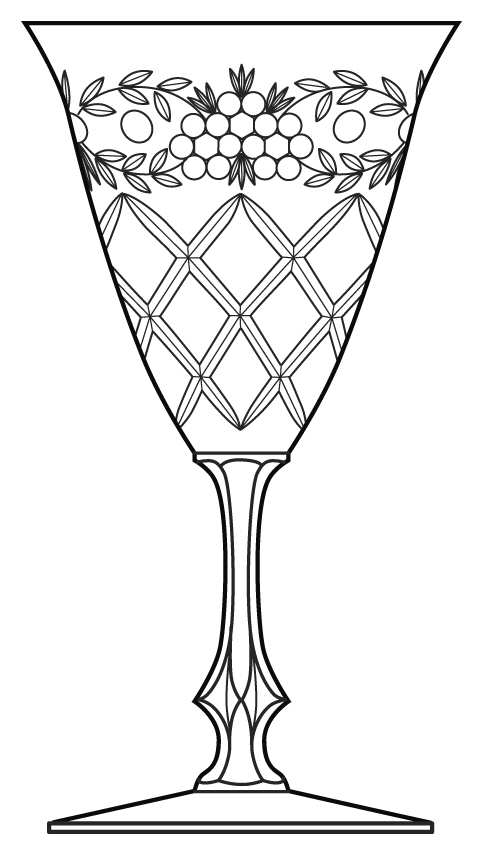 Monterey (Stem 5375) Water Goblet by Duncan & Miller-1
