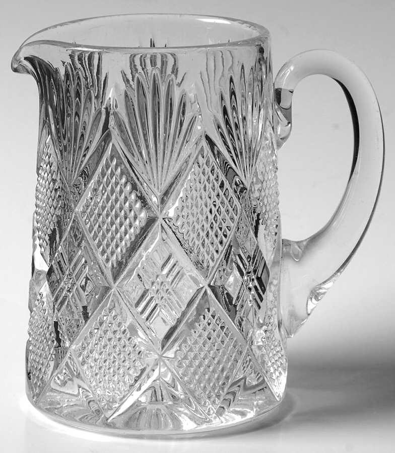 Panelled Diamond & Quartered Block  Creamer by Duncan & Miller-1