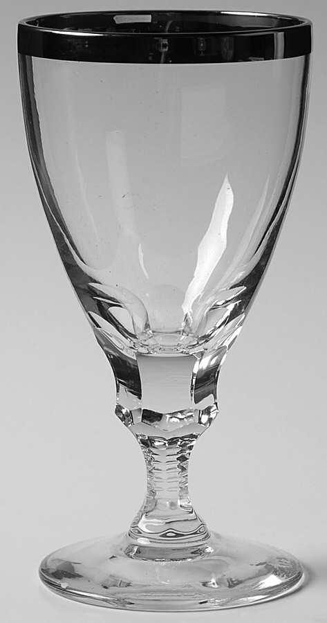 Platinum Band Juice Glass by Duncan & Miller-1
