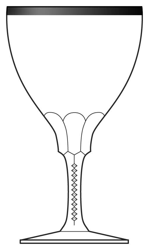 Platinum Band Water Goblet by Duncan & Miller-1