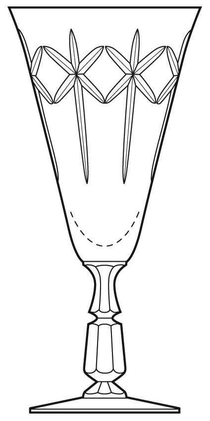 Prelude (Stem 5331, Cut 783) Water Goblet by Duncan & Miller-1