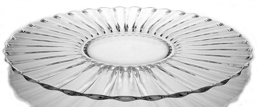 Radiance Clear 14" Sandwich Plate by Duncan & Miller-1