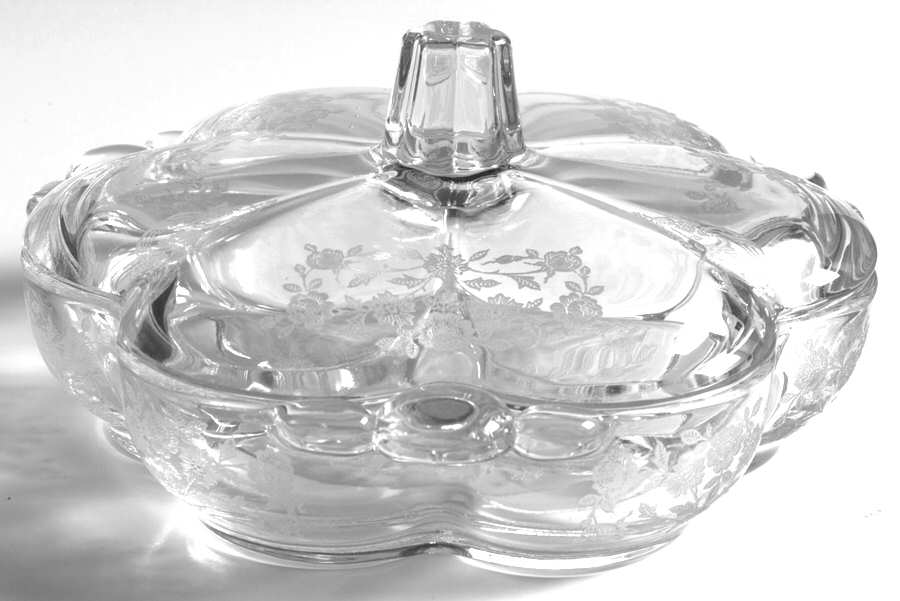 Remembrance 3-Part Candy Dish with Lid by Duncan & Miller-1