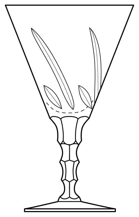 Rhythm Water Goblet by Duncan & Miller-1