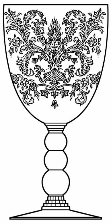 Royal Lace Clear Water Goblet by Duncan & Miller-1