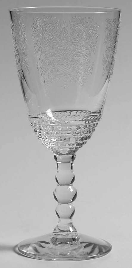Royal Lace Clear (Etched) Wine Glass by Duncan & Miller-1