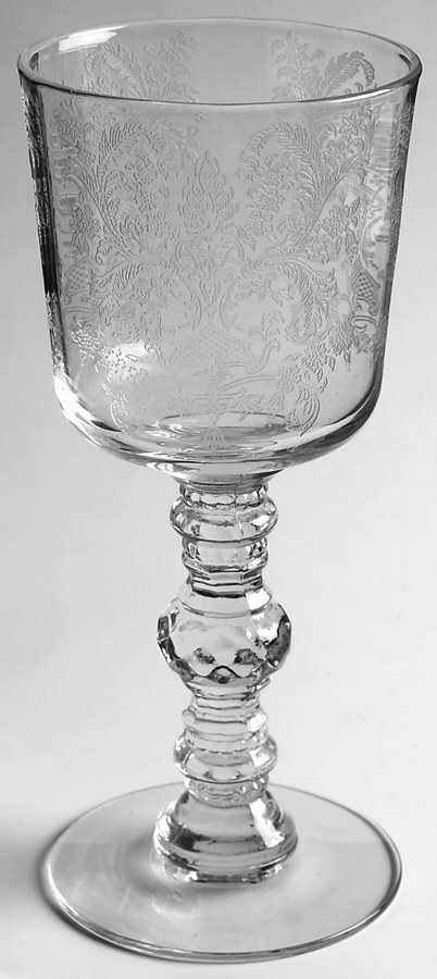 Royal Lace (Stem 504, Etch) Water Goblet by Duncan & Miller-1