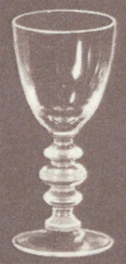 Ruby Red Cordial Glass by Duncan & Miller-1