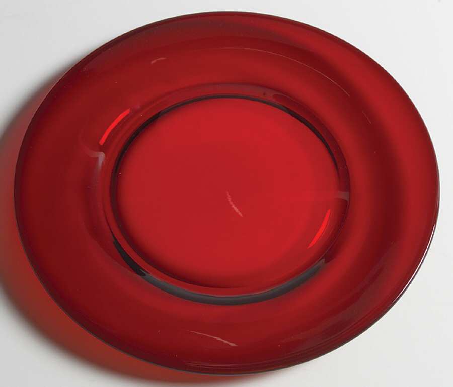 Ruby Red Luncheon Plate by Duncan & Miller-1